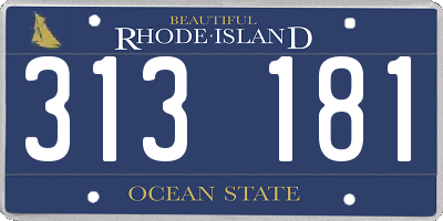 RI license plate 313181