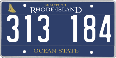 RI license plate 313184