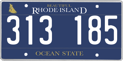 RI license plate 313185