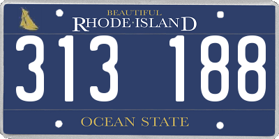 RI license plate 313188
