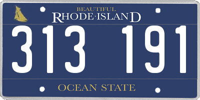 RI license plate 313191