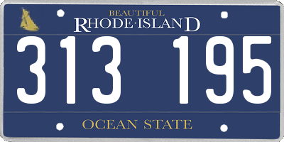 RI license plate 313195