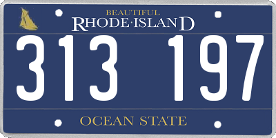 RI license plate 313197