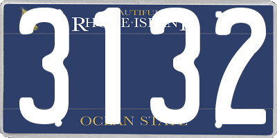 RI license plate 3132
