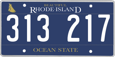 RI license plate 313217