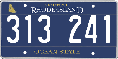 RI license plate 313241