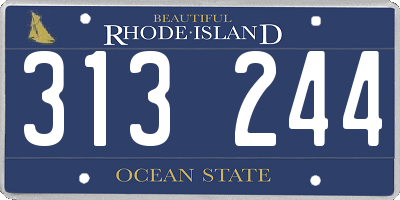 RI license plate 313244