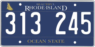 RI license plate 313245