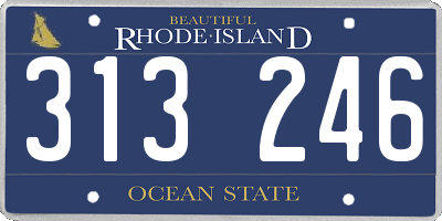 RI license plate 313246