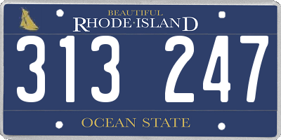 RI license plate 313247