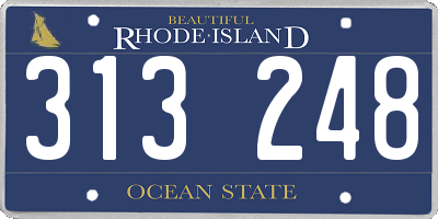 RI license plate 313248