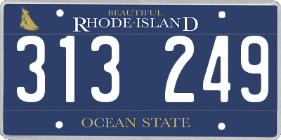 RI license plate 313249