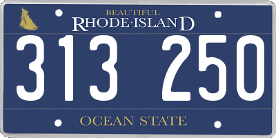 RI license plate 313250