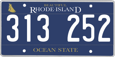 RI license plate 313252