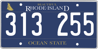 RI license plate 313255