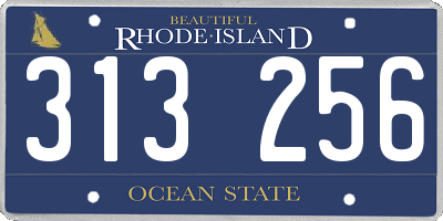 RI license plate 313256