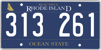 RI license plate 313261