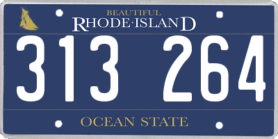 RI license plate 313264