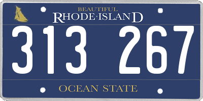 RI license plate 313267