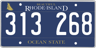 RI license plate 313268