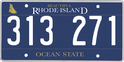 RI license plate 313271