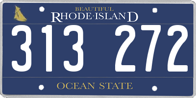 RI license plate 313272