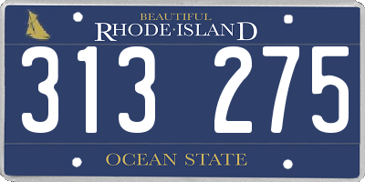 RI license plate 313275
