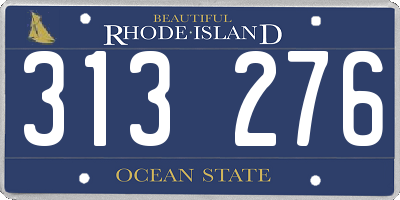 RI license plate 313276