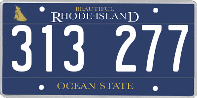 RI license plate 313277