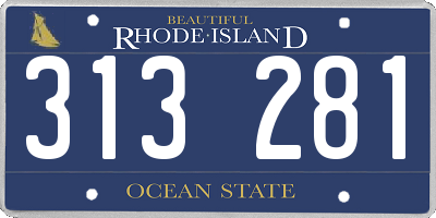 RI license plate 313281