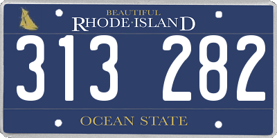 RI license plate 313282