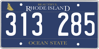 RI license plate 313285