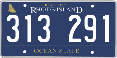 RI license plate 313291