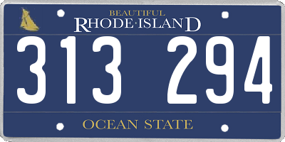RI license plate 313294