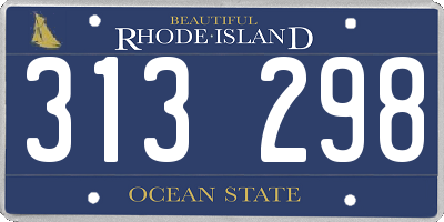 RI license plate 313298