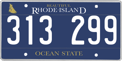RI license plate 313299