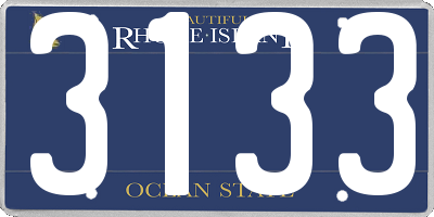 RI license plate 3133