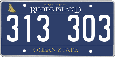 RI license plate 313303