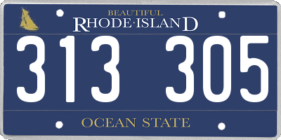 RI license plate 313305