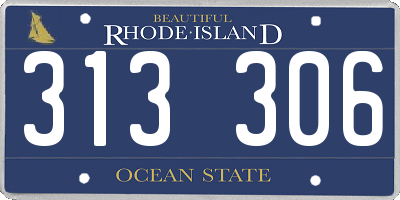RI license plate 313306