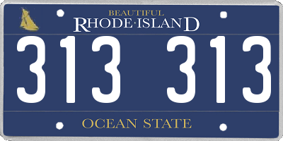 RI license plate 313313