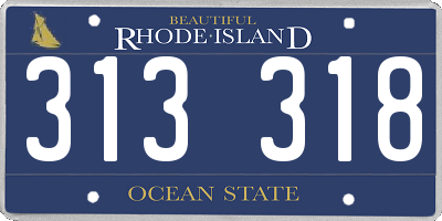 RI license plate 313318