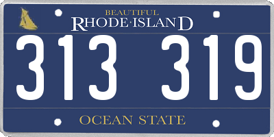 RI license plate 313319