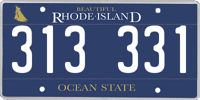 RI license plate 313331