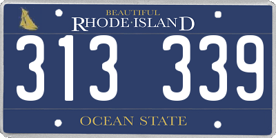 RI license plate 313339