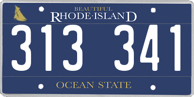 RI license plate 313341