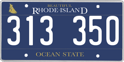 RI license plate 313350