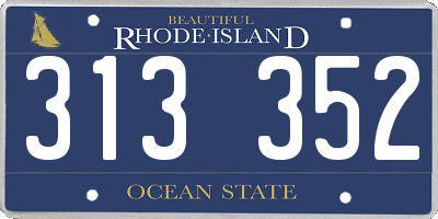 RI license plate 313352
