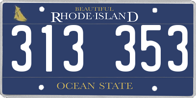 RI license plate 313353