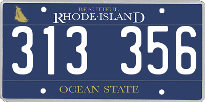 RI license plate 313356
